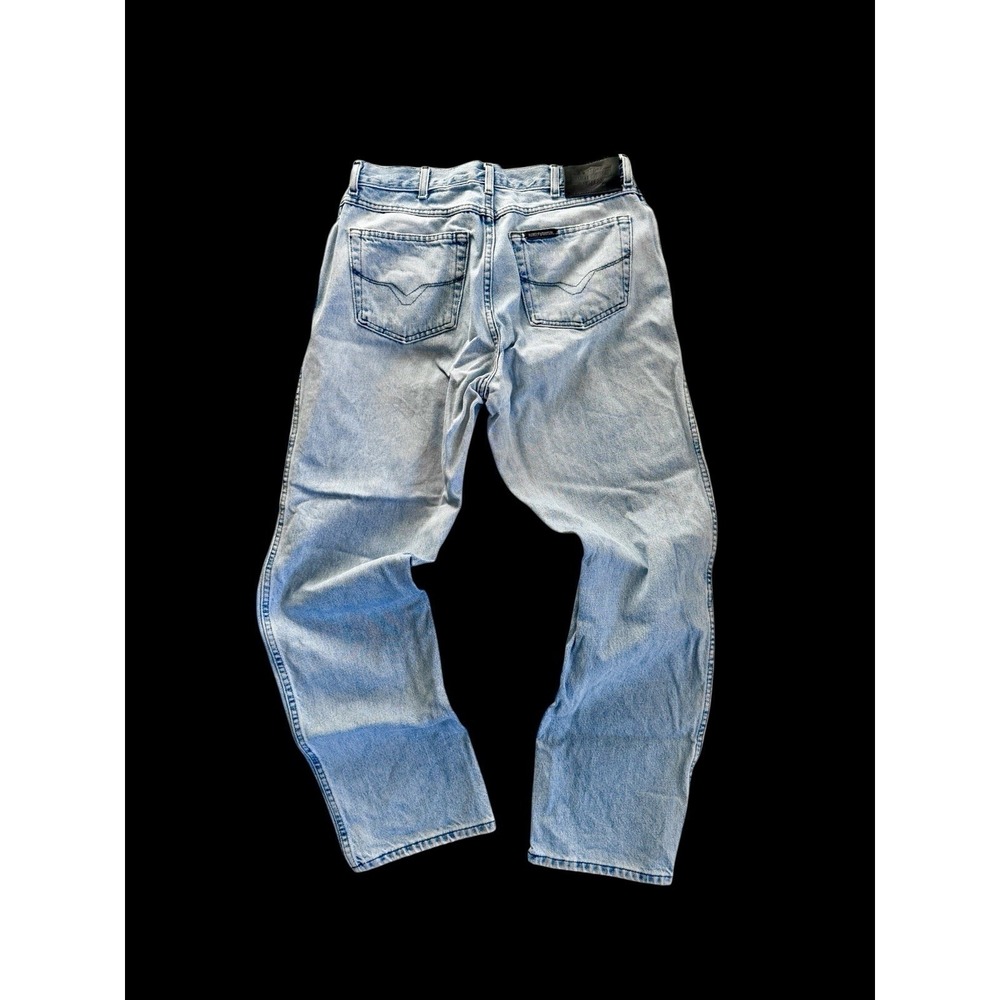Vintage Harley Davidson Denim Blue Jeans Mens Sz 32.5x 30.5 Distressed